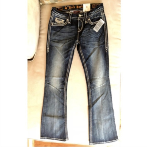 NWT WOMEN'S ROCK REVIVAL BOOT CUT JEANS SIZE 24-30 - Picture 4 of 5
